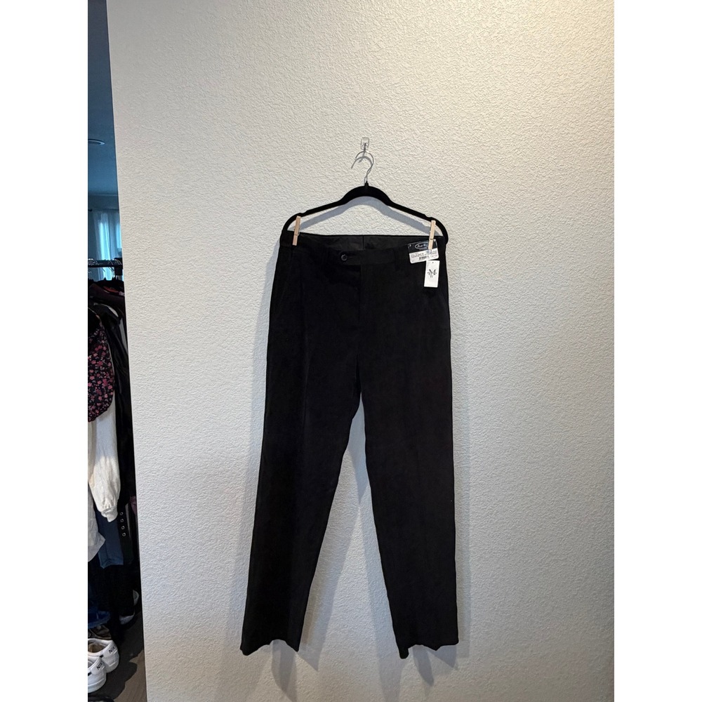 NWT Pronto‎ Uomo Mens Corduroy Trousers Black 34W